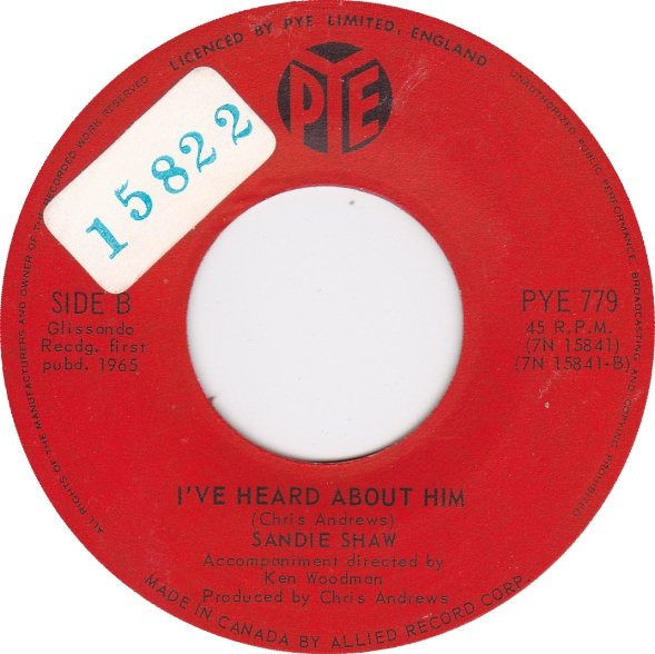 Sandie Shaw - Long Live Love | Pye Records (PYE 779) - 2