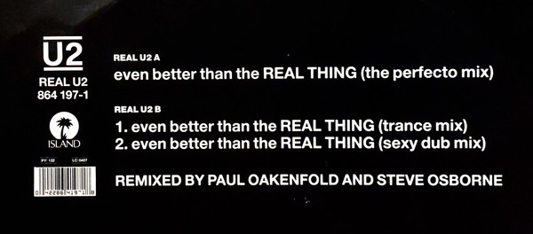 U2 - Even Better Than The Real Thing | Island Records (REAL U2) - 4 U2 - Even Better Than The Real Thing | Island Records (REAL U2) - 4