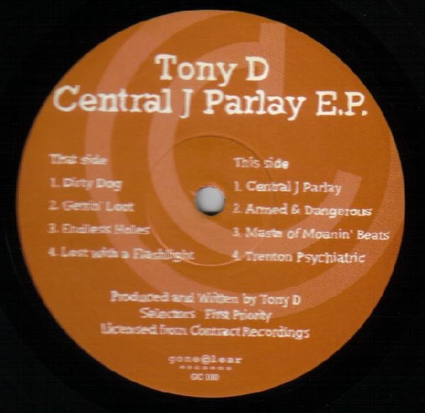 Tony D - Central J Parlay EP | Grand Central Records (GC 100) - 2