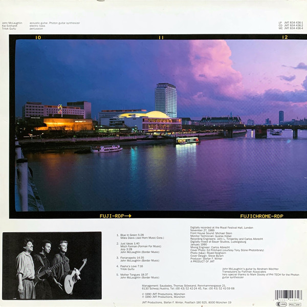 John McLaughlin Trio - Live At The Royal Festival Hall | JMT (JMT 834 436-1) - 2