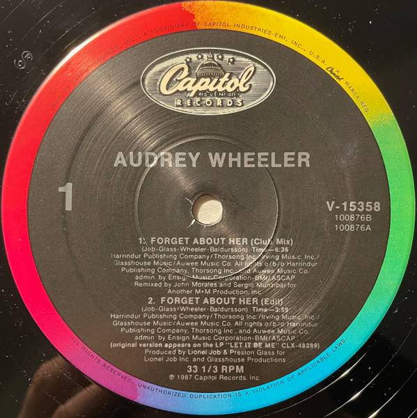 Audrey Wheeler - Forget About Her | Capitol Records (V-15358) - 3