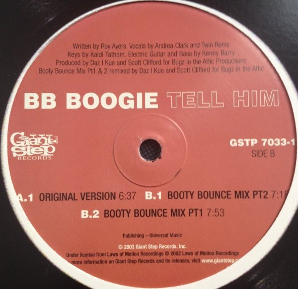 BB Boogie - Tell Him | Giant Step Records (GSTP 7033-1) - main BB Boogie - Tell Him | Giant Step Records (GSTP 7033-1) - main
