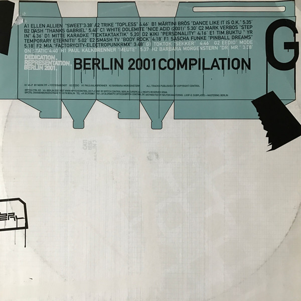 Various - Berlin 2001 Compilation | BPitch Control (BPITCH CTRL 031)
