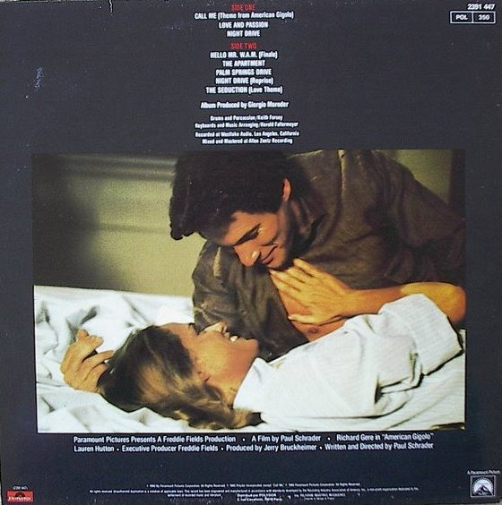 Giorgio Moroder Avec Blondie , Cheryl Barnes - American Gigolo (Original Soundtrack Recording) | Polydor (2391 447) - 2