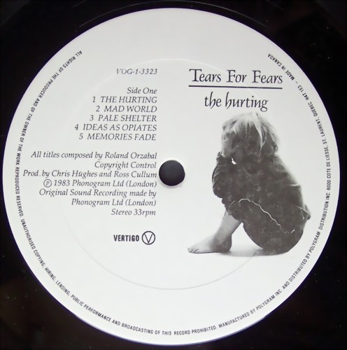 Tears For Fears - The Hurting | Vertigo (VOG-1-3323) - 3