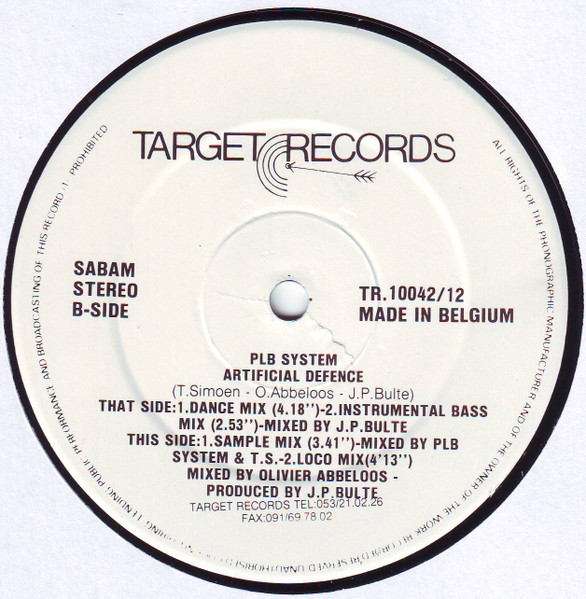 PLB System - Artificial Defence (Esta Loco) | Target Records (TR. 10042/12) - 3 PLB System - Artificial Defence (Esta Loco) | Target Records (TR. 10042/12) - 3
