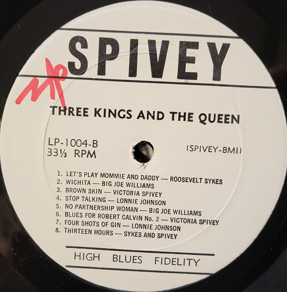 Roosevelt Sykes / Big Joe Williams / Lonnie Johnson / Victoria Spivey - Three Kings And The Queen | Spivey Records (LP 1004) - 4 Roosevelt Sykes / Big Joe Williams / Lonnie Johnson / Victoria Spivey - Three Kings And The Queen | Spivey Records (LP 1004) - 4