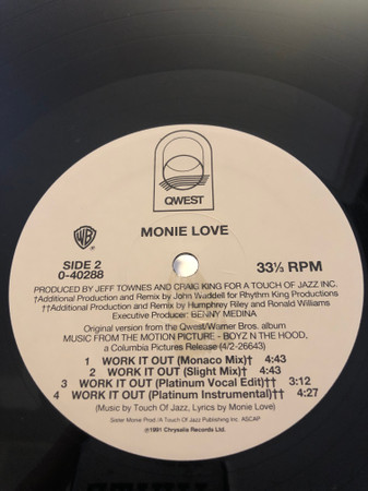 Monie Love - Work It Out | Qwest Records (0-40288) - 4 Monie Love - Work It Out | Qwest Records (0-40288) - 4