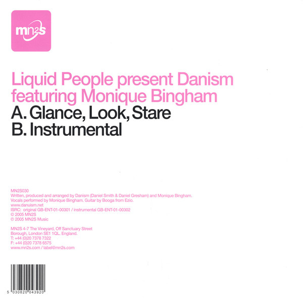 Liquid People Presents Danism Feat. Monique Bingham - Glance, Look, Stare | MN2S (MN2S030) - main Liquid People Presents Danism Feat. Monique Bingham - Glance, Look, Stare | MN2S (MN2S030) - main