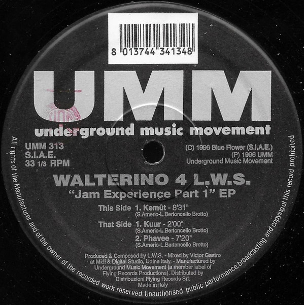 Walterino 4 L.W.S. - Jam Experience Part 1 EP | UMM (UMM 313) - main