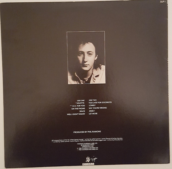 Julian Lennon - Valotte | Virgin (JLLP 1) - 2