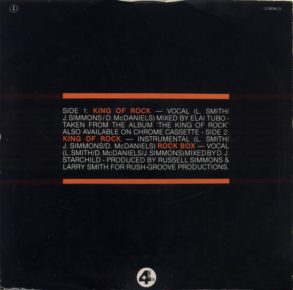 Run-DMC - King Of Rock | 4th & Broadway (12 BRW 21) - 2