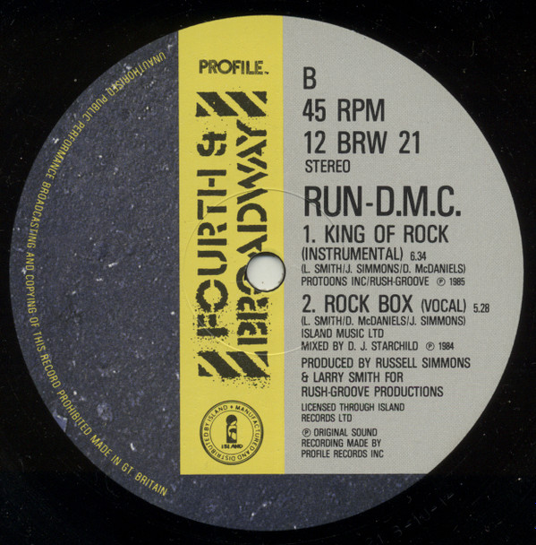 Run-DMC - King Of Rock | 4th & Broadway (12 BRW 21) - 4