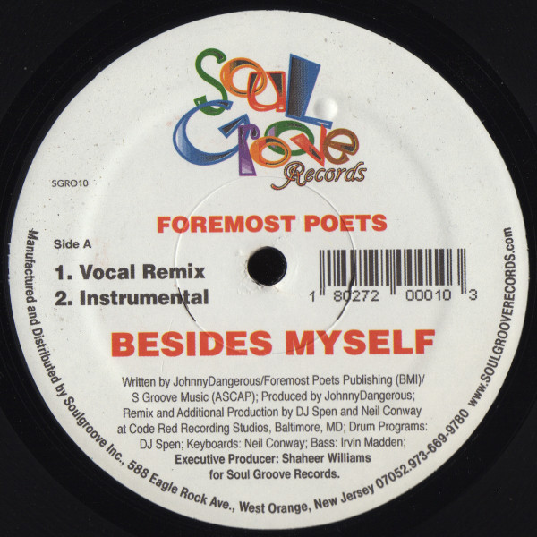 Foremost Poets - Besides Myself | Soul Groove Records (SGRO10) - 2