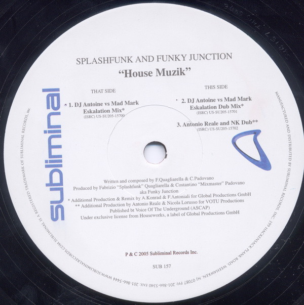 Splashfunk & Funky Junction - House Muzik | Subliminal (SUB 157) - 2 Splashfunk & Funky Junction - House Muzik | Subliminal (SUB 157) - 2