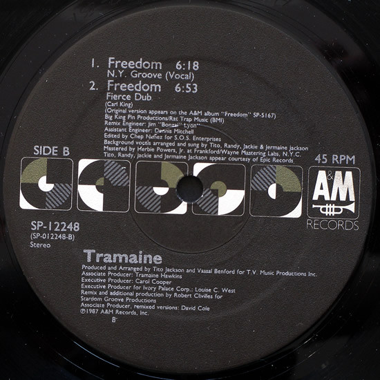 Tramaine - Freedom | A&M Records (SP-12248) - 2