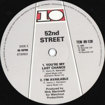 52nd Street - You're My Last Chance | 10 Records (TEN 89-12) - 4 52nd Street - You're My Last Chance | 10 Records (TEN 89-12) - 4