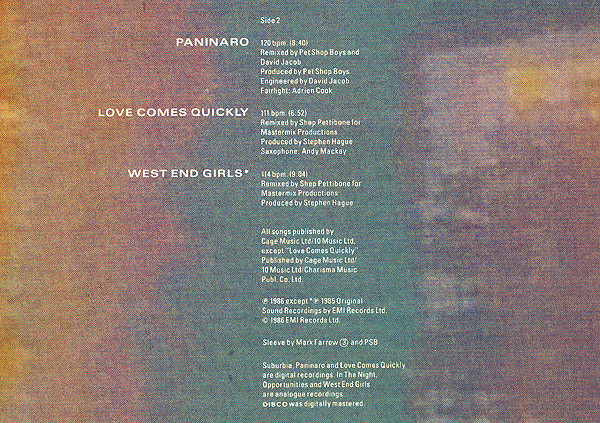 Pet Shop Boys - Disco | Parlophone (046 24 0666 1) - 6 Pet Shop Boys - Disco | Parlophone (046 24 0666 1) - 6