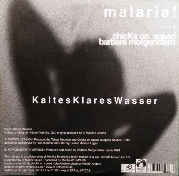 Malaria! Versus Chicks On Speed / Barbara Morgenstern - Kaltes Klares Wasser | Monika Enterprise (monika11) - 2 Malaria! Versus Chicks On Speed / Barbara Morgenstern - Kaltes Klares Wasser | Monika Enterprise (monika11) - 2