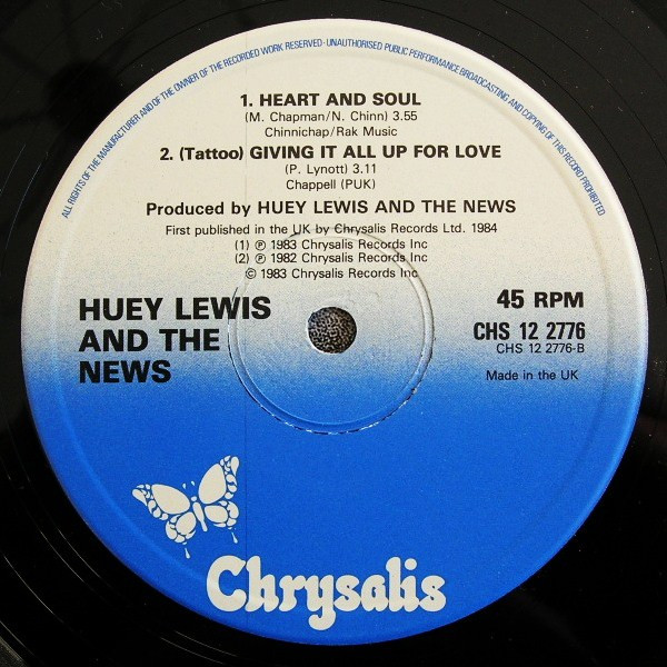 Huey Lewis & The News - I Want A New Drug (Called Love) | Chrysalis (CHS 12 2776) - 4