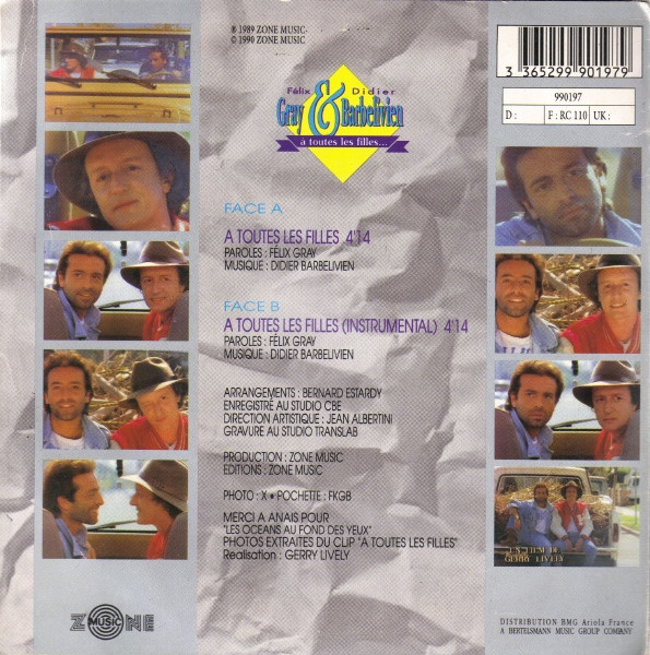 Félix Gray & Didier Barbelivien - À Toutes Les Filles | Zone Music (990197) - 2