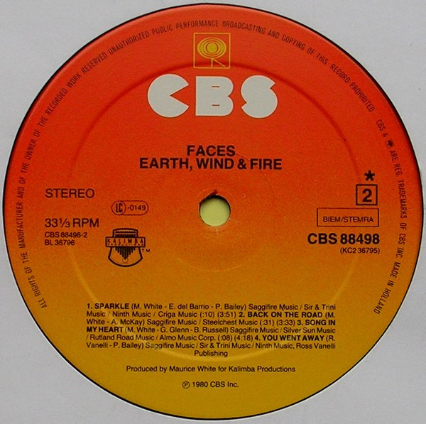 Earth, Wind & Fire - Faces | CBS (CBS 88498) - 6 Earth, Wind & Fire - Faces | CBS (CBS 88498) - 6