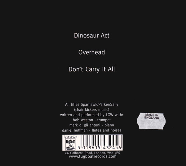 Low - Dinosaur Act / Overhead / Don't Carry It All | Tugboat Records (TUGSCD024) - 2 Low - Dinosaur Act / Overhead / Don't Carry It All | Tugboat Records (TUGSCD024) - 2