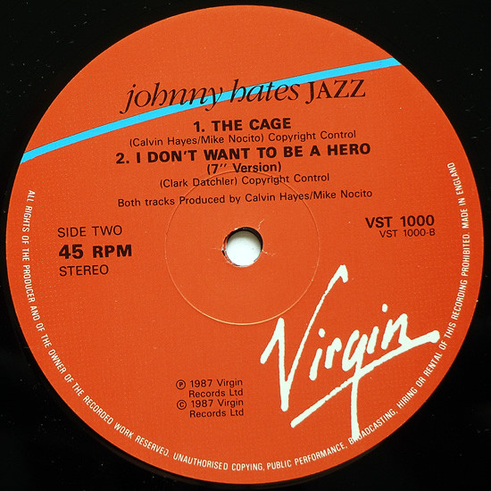 Johnny Hates Jazz - I Don't Want To Be A Hero | Virgin (VST1000) - 4