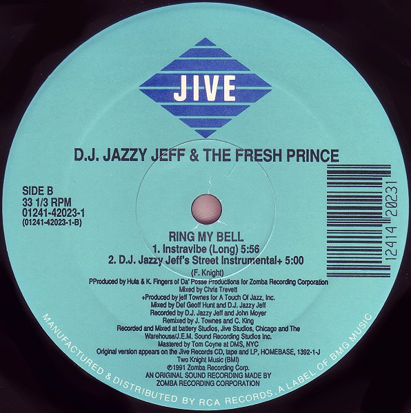 DJ Jazzy Jeff & The Fresh Prince - Ring My Bell | Jive (01241-42023-1) - 4