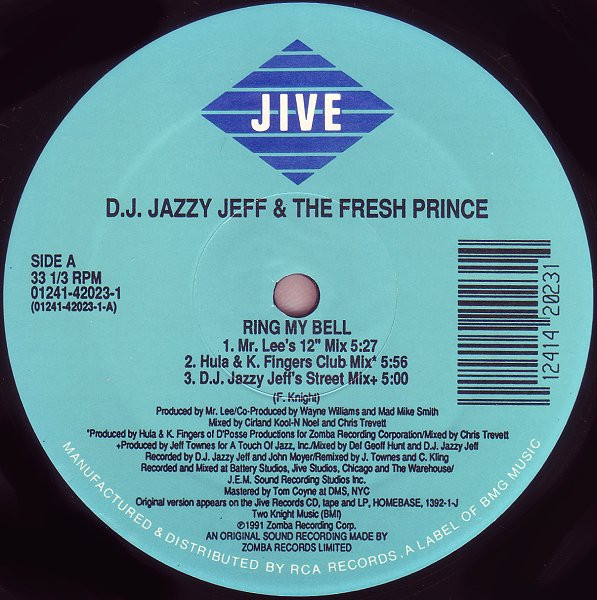 DJ Jazzy Jeff & The Fresh Prince - Ring My Bell | Jive (01241-42023-1) - 3