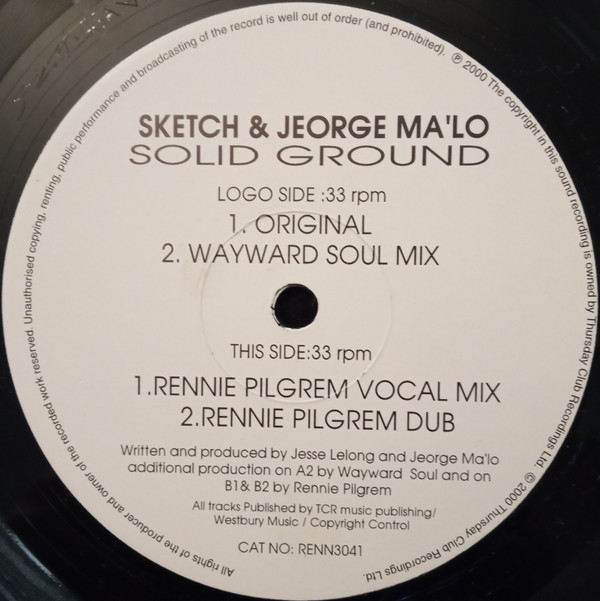 Sketch & Jeorge Ma'lo - Solid Ground | Thursday Club Recordings (TCR) (RENN3041) - main Sketch & Jeorge Ma'lo - Solid Ground | Thursday Club Recordings (TCR) (RENN3041) - main