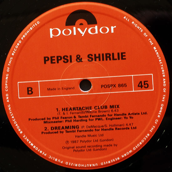 Pepsi & Shirlie - Goodbye Stranger | Polydor (POSPX 865) - 4