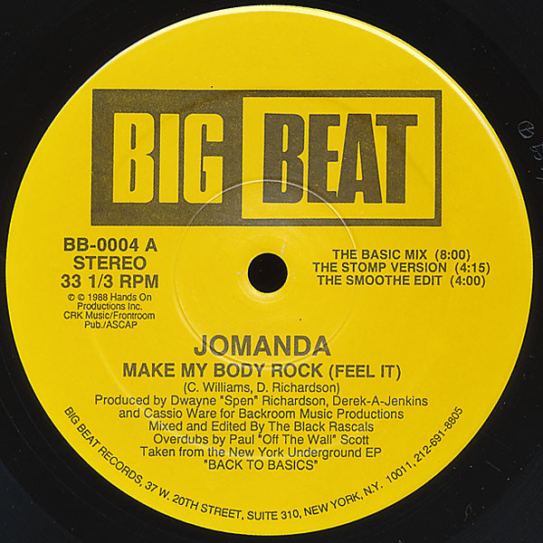 Jomanda - Make My Body Rock (Feel It) | Big Beat (BB-0004) - main Jomanda - Make My Body Rock (Feel It) | Big Beat (BB-0004) - main