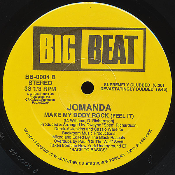 Jomanda - Make My Body Rock (Feel It) | Big Beat (BB-0004) - 2 Jomanda - Make My Body Rock (Feel It) | Big Beat (BB-0004) - 2