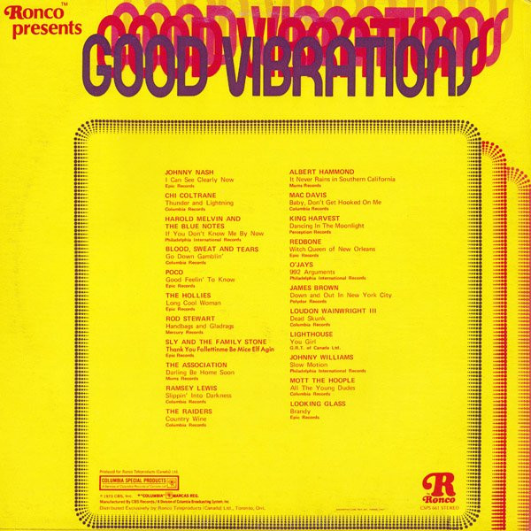 Various - Good Vibrations [Vinyl] | Ronco (CSPS 661) - 2