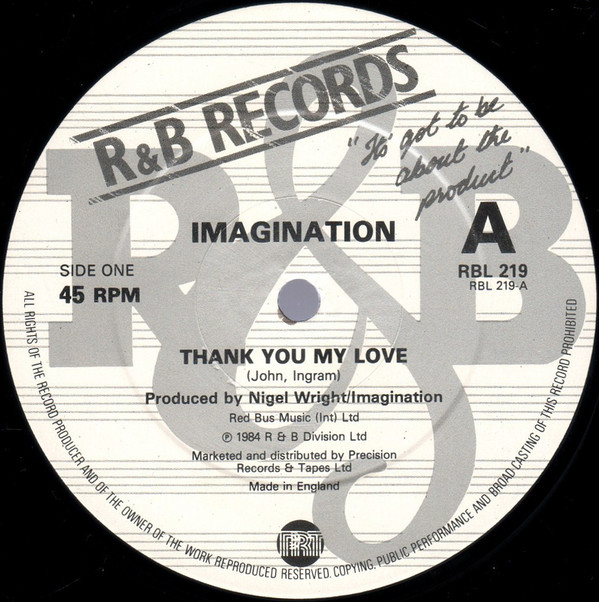 Imagination - Thank You My Love | R & B Records (RBL 219) - 3 Imagination - Thank You My Love | R & B Records (RBL 219) - 3