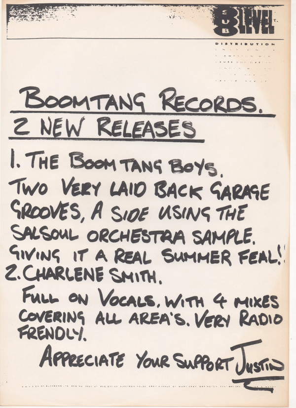 The Boom Tang Boys - First Bass / Noodle Soup | Boomtang Records (12 BOOM 8) - 3