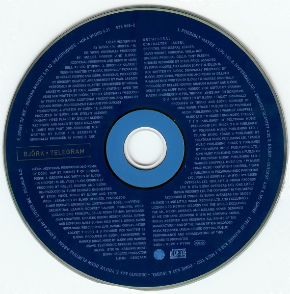 Björk - Telegram | Mother Records (MUMCD9605) - 3
