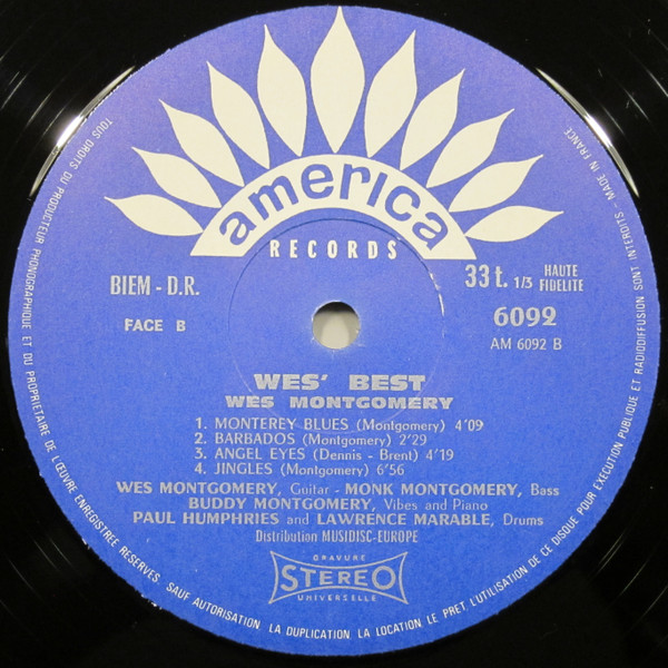 Wes Montgomery - Wes' Best | America Records (30 AM 6092) - 4 Wes Montgomery - Wes' Best | America Records (30 AM 6092) - 4