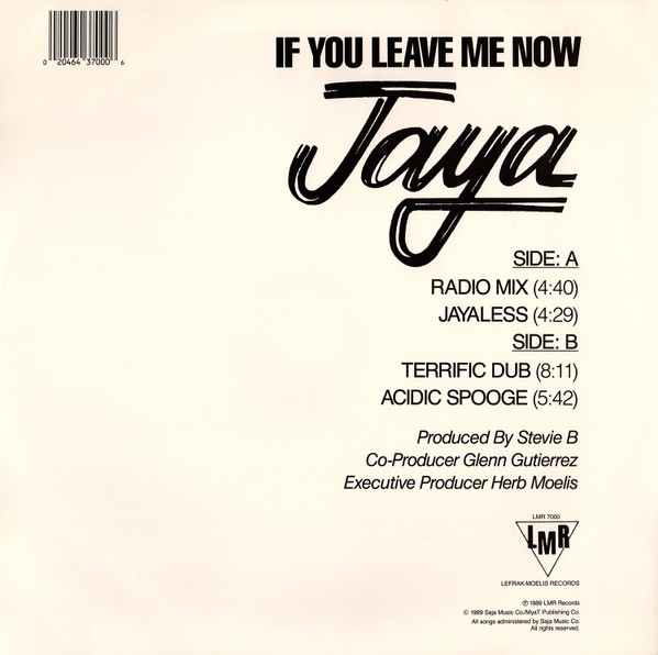 Jaya - If You Leave Me Now | LMR (Lefrak-Moelis Records) (LMR 7000) - 2