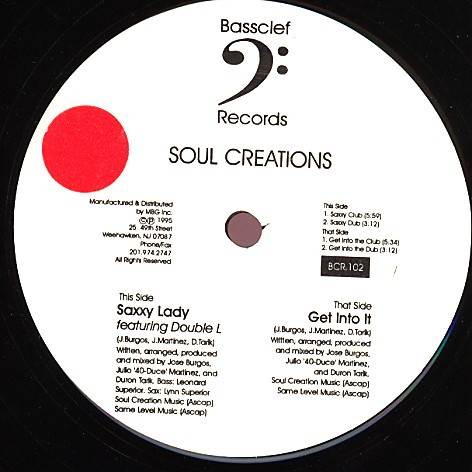 Soul Creations - Saxxy Lady | Bassclef Records (BCR.102) - main