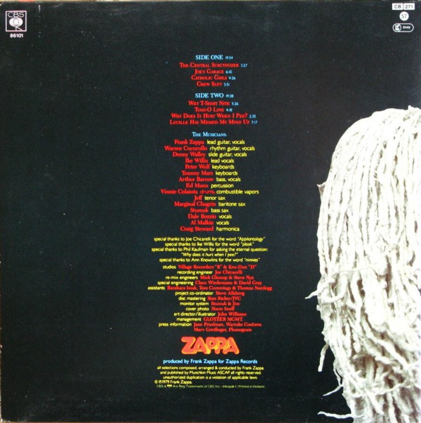 Frank Zappa - Joe's Garage Act I. | CBS (CBS 86101) - 4