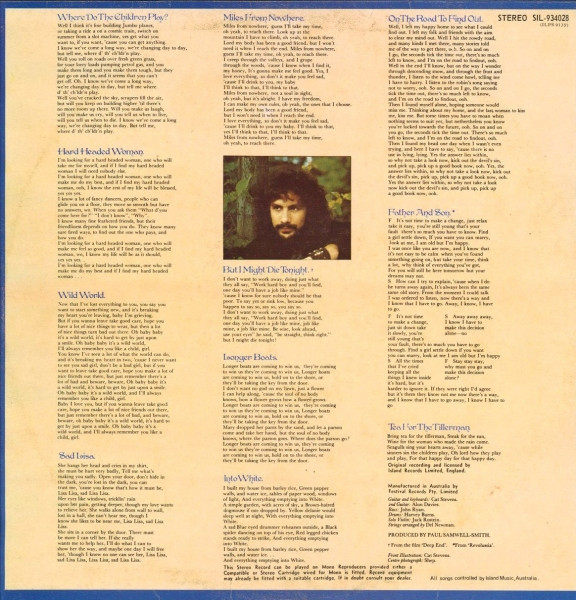 Cat Stevens - Tea For The Tillerman | Island Records (SIL-934028) - 4 Cat Stevens - Tea For The Tillerman | Island Records (SIL-934028) - 4