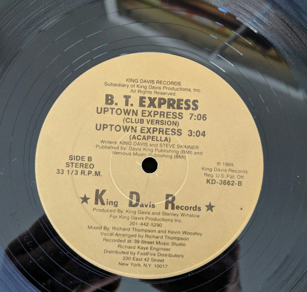 B.T. Express - Uptown Express | King Davis Records (KD-3662) - 2