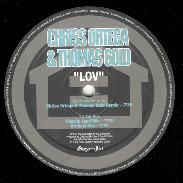 Chriss Ortega & Thomas Gold - Lov | Houseworks (HW041) - 4 Chriss Ortega & Thomas Gold - Lov | Houseworks (HW041) - 4