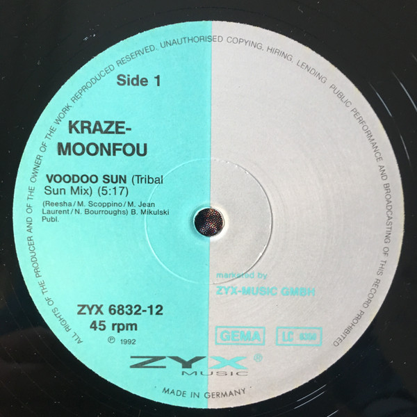 Moonfou , Kraze - Voodoo Sun | ZYX Music (ZYX 6832-12) - 2