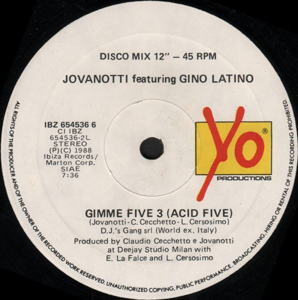 Gino Latino / Jovanotti - Welcome / Gimme Five 3 | Ibiza Records (IBZ 654536 6) - 4 Gino Latino / Jovanotti - Welcome / Gimme Five 3 | Ibiza Records (IBZ 654536 6) - 4