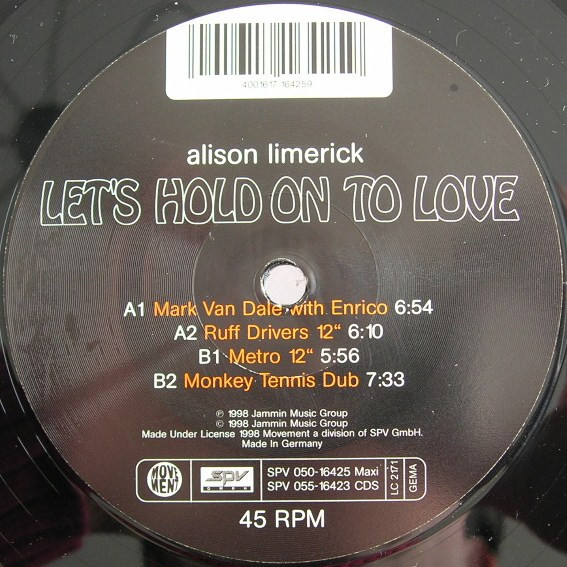 Alison Limerick - Let's Hold On To Love | Movement (SPV 050-16425)