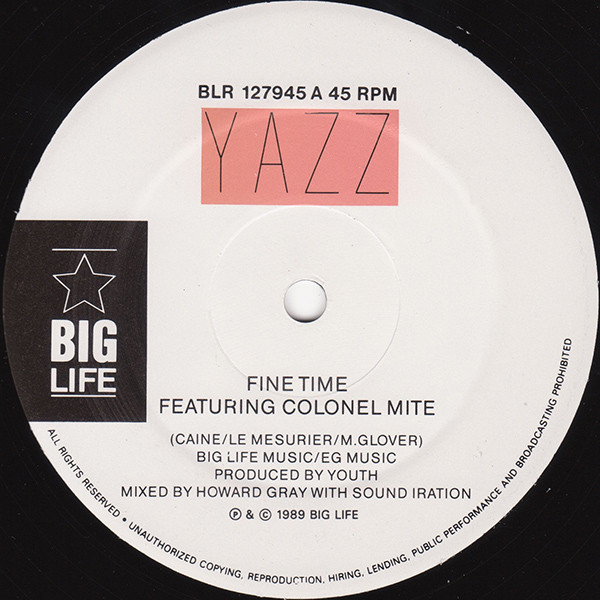 Yazz - Fine Time | Big Life (BLR  127945) - 3