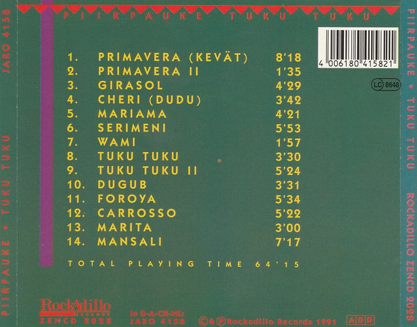 Piirpauke - Tuku Tuku | Rockadillo Records (ZENCD2028) - 2